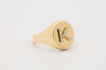 No. 1 Oval Signet Ring with Diamond Initial
